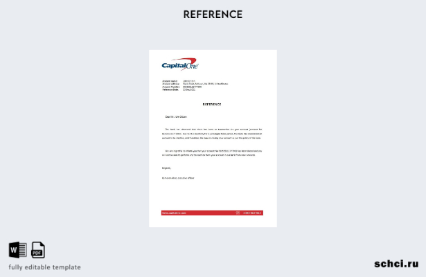 цифровая загрузка шаблона справки о закрытии USA Capital One